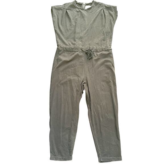 PISTOLA Rosie Black Jumpsuit Sz M Cotton Sleeveless Utility Grunge Minimalist - Picture 2 of 9